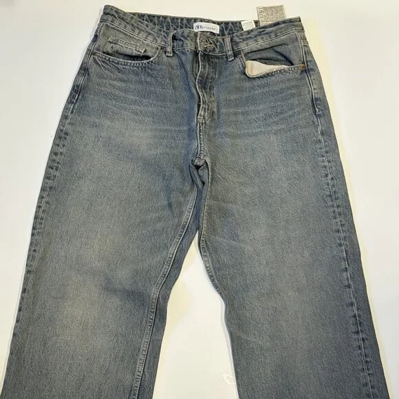 Full Length TRF Mid-Rise Wide Leg Jeans - Picture 3 of 4